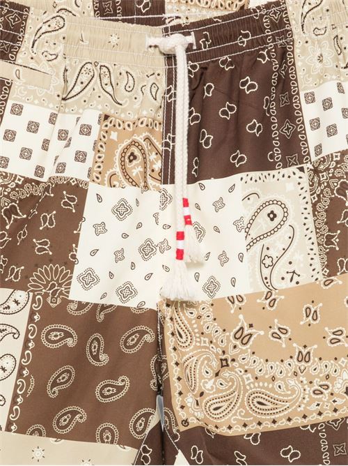 Boxer mare uomo MC2 Saint Barth Caprese marrone con fantasia bandana MC2 SAINT BARTH | CAPRESE08111L